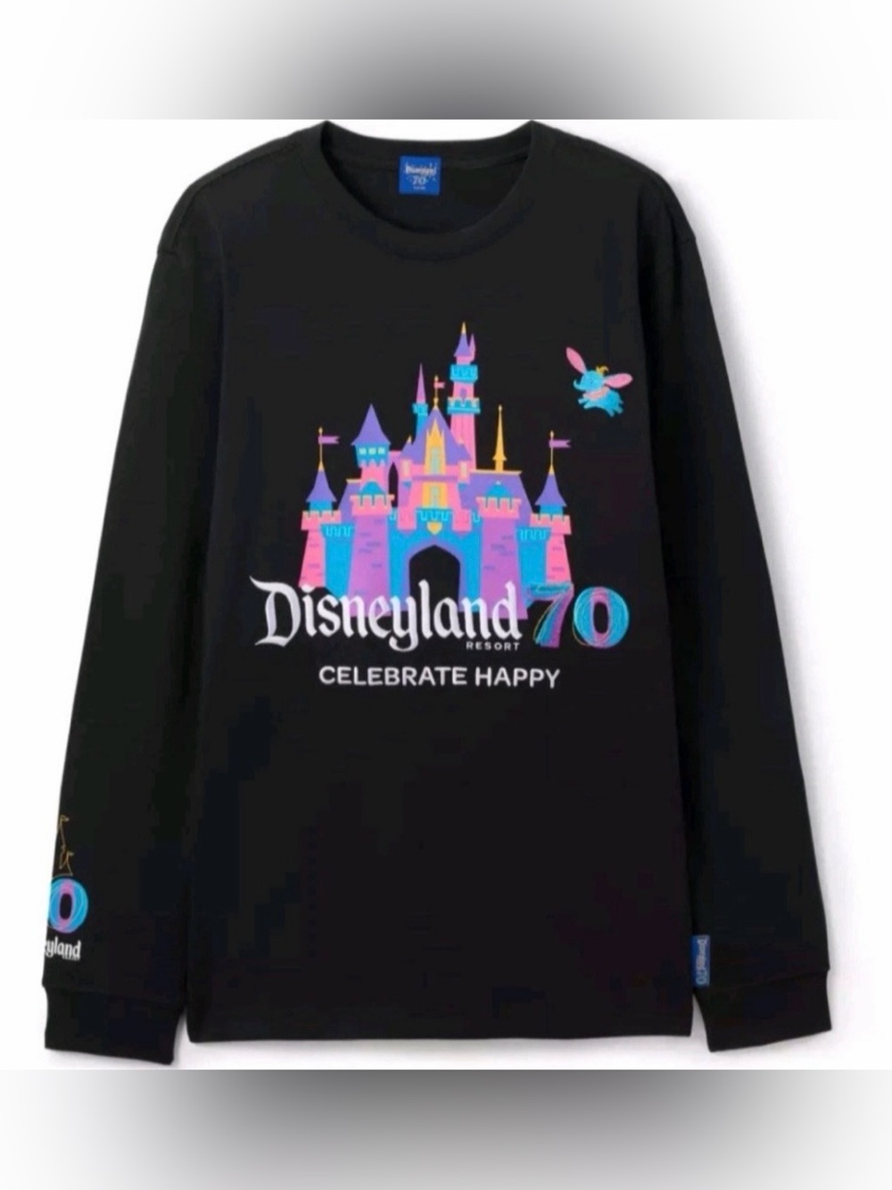 Disneyland Women’s ' Black 'Celebrate Happy' 70th Anniversary Long-Sleeve Tee